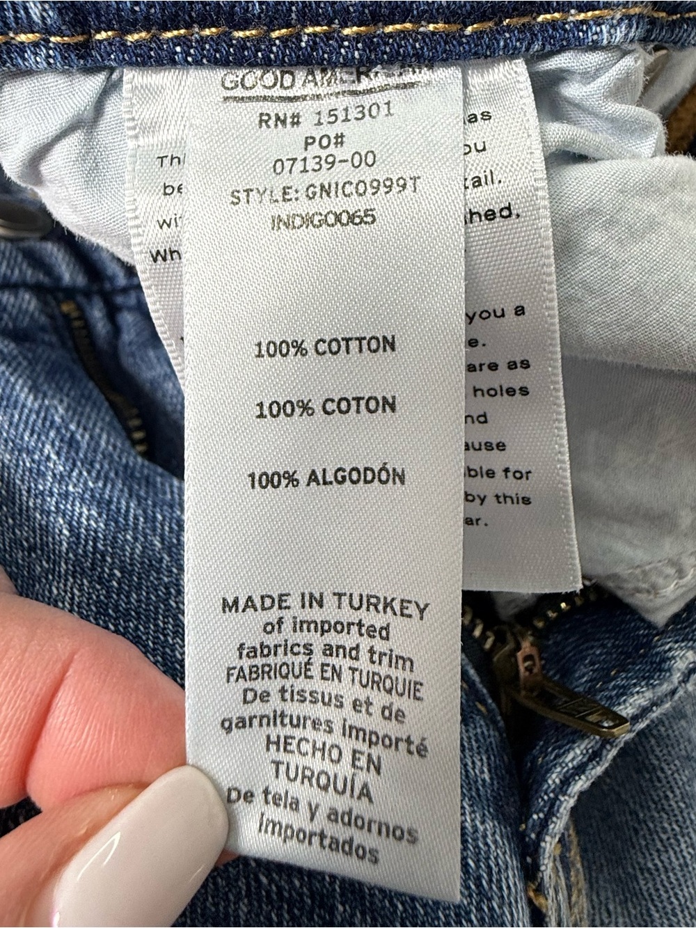 Good American | Good '90s Distressed Straight Leg Jeans Medium Wash Size 8/29 - Picture 7 of 12